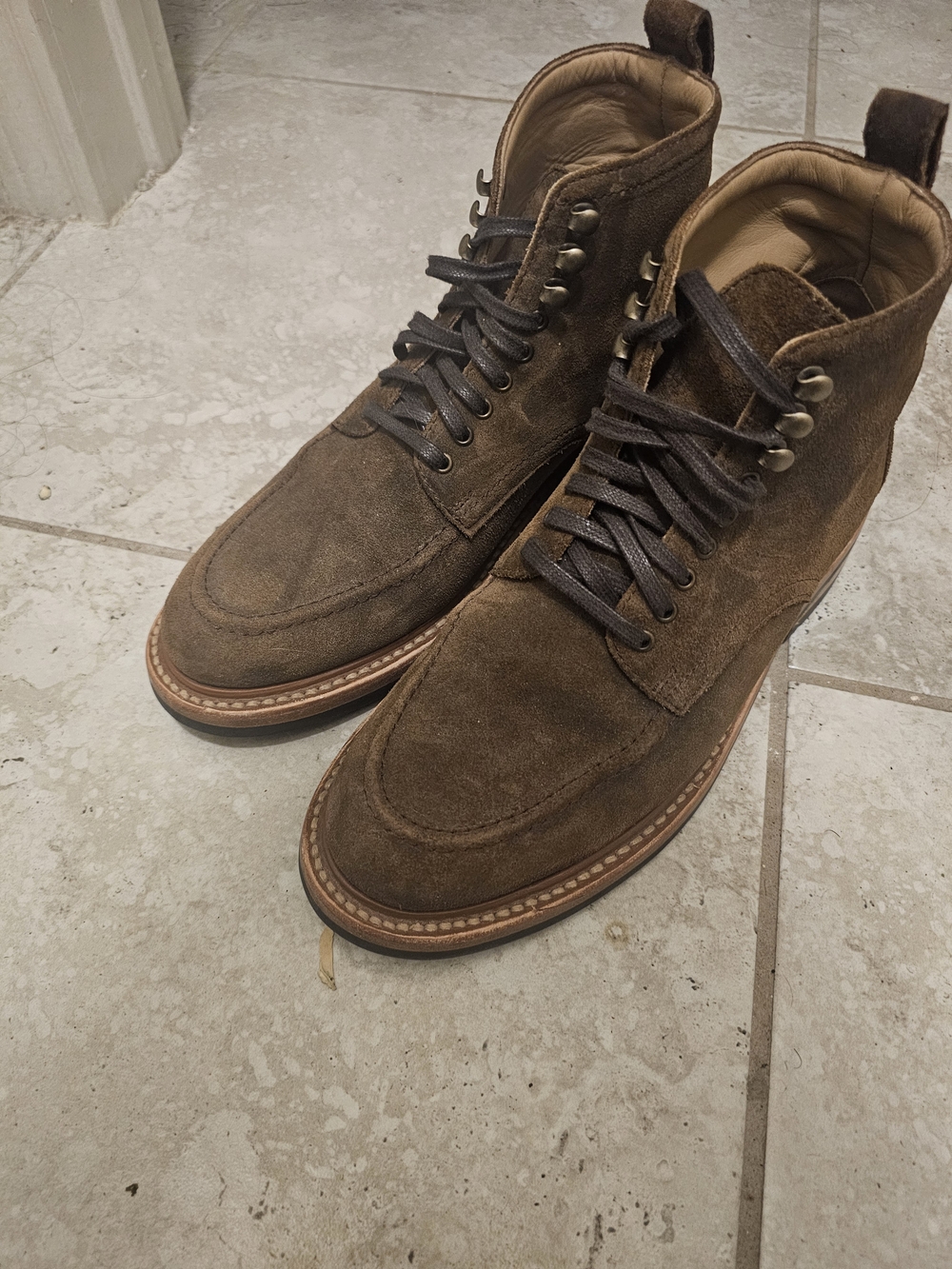 Brown Suede Lace-Up Chukka Boots for Men